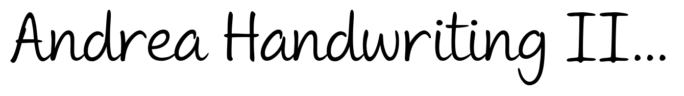 Andrea Handwriting II Script Upright